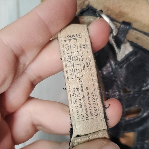 Josef Seibel Women Ruth 03 Comfort Leather Strap Sandals Heels shoes sz 9 - Picture 11 of 13